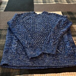 Blue Cable Knit Sweater